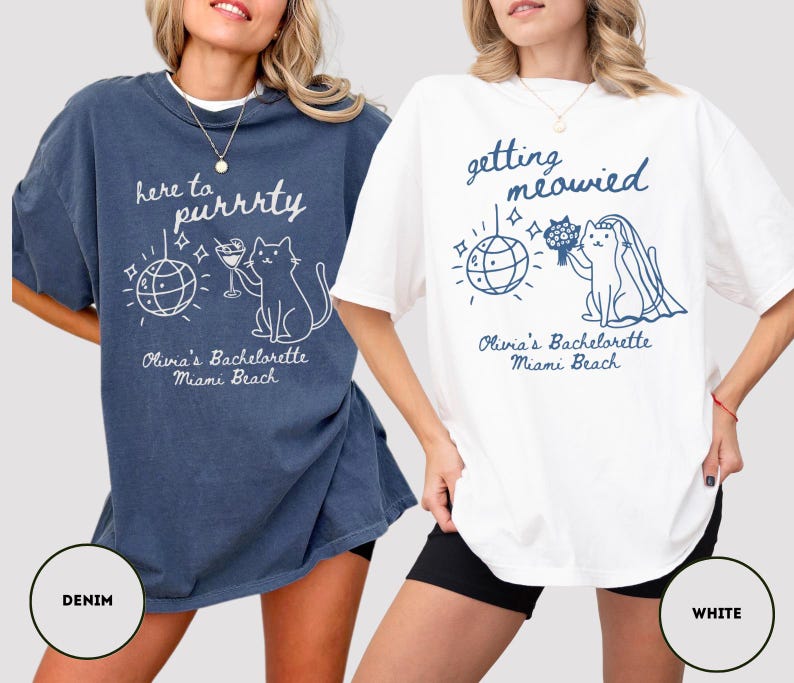 Getting Meowied Bachelorette Shirt Cat Bachelorette Shirt Cat Themed Bach Party Shirts Cat Lovers Wedding Shirts Cat Bridal Party Tees