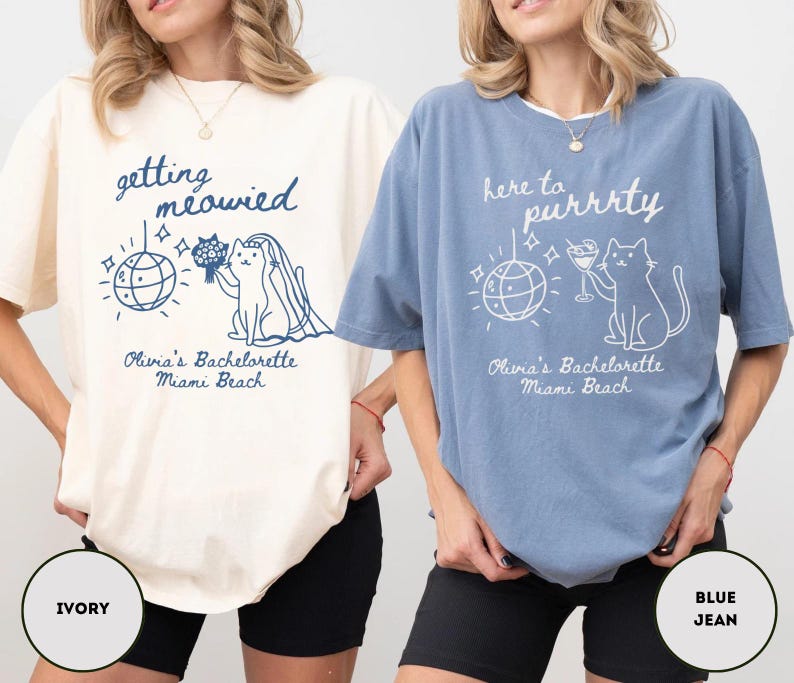 Getting Meowied Bachelorette Shirt Cat Bachelorette Shirt Cat Themed Bach Party Shirts Cat Lovers Wedding Shirts Cat Bridal Party Tees