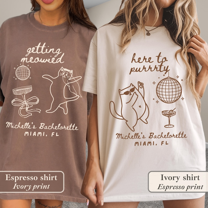 Getting Meowied Bachelorette Shirt: Funny Cat Lovers Bride Party Tee