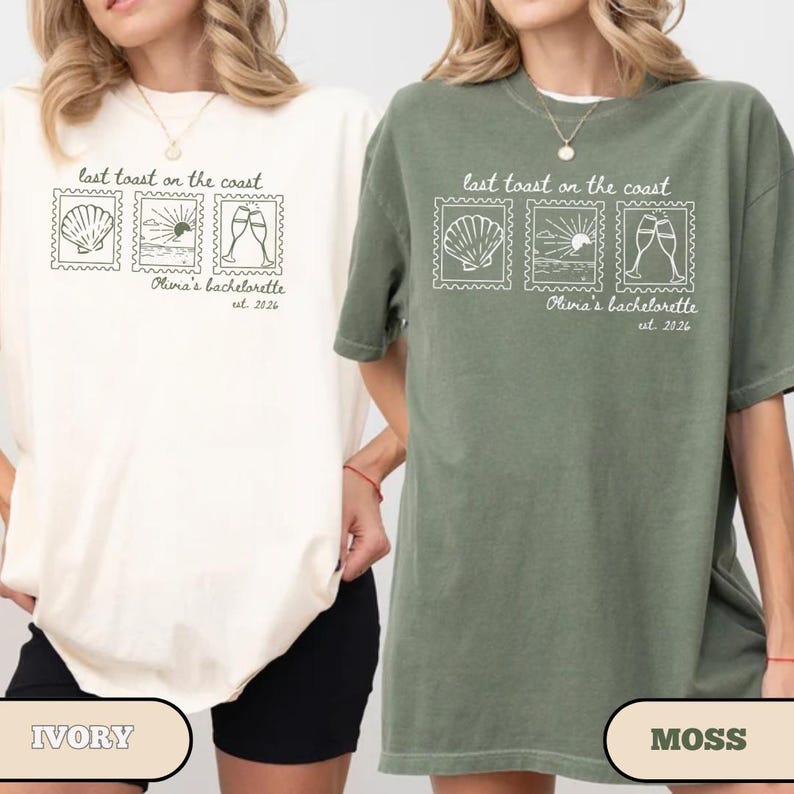 Last Toast on the Coast bachelorette shirt, Custom Beach Bachelorette Party Shirt, Last Splash Tee, Personalized Seashell Tshirt
